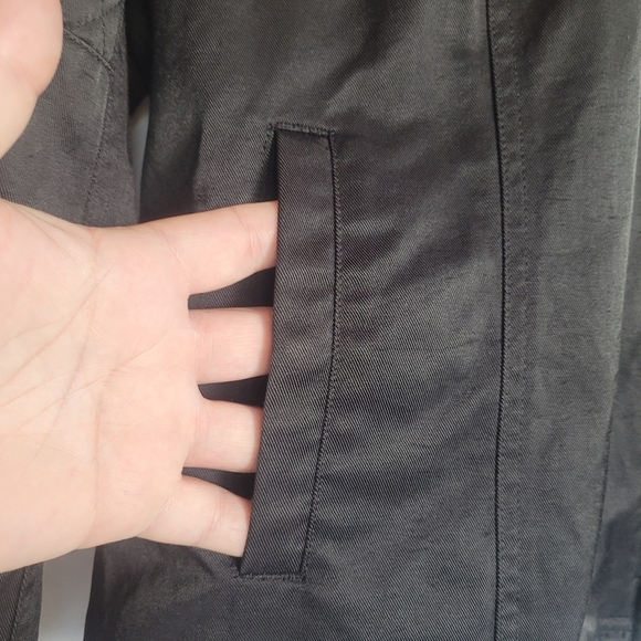 Harley Davidson Motorcycle Black/Orange Waxed Denim Zip Jacket Plus Size 1W - Picture 6 of 14